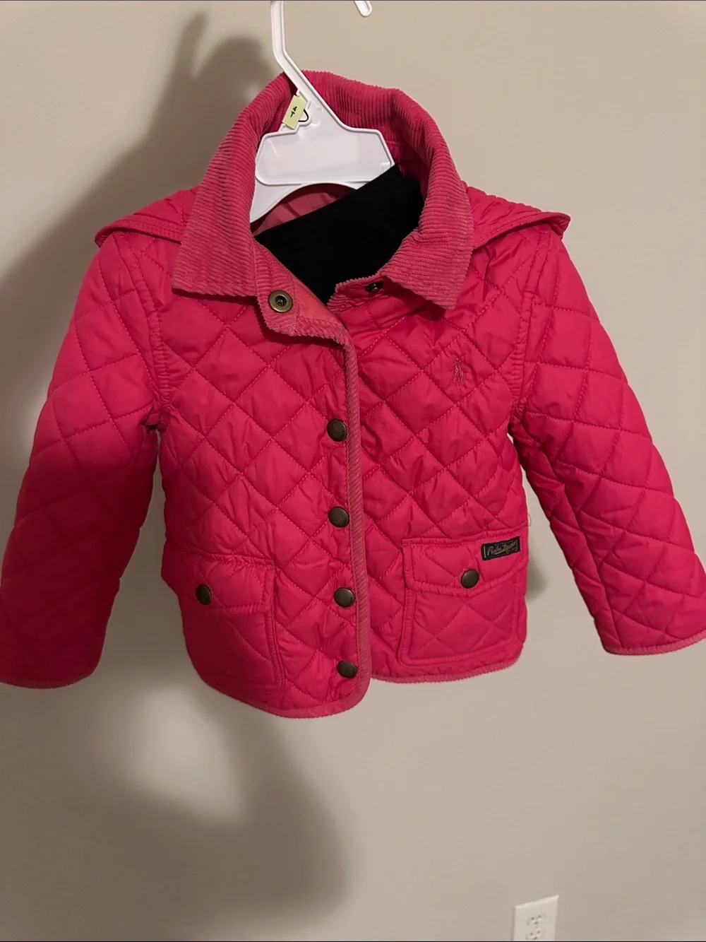 Ralph Lauren Girls' Bright Pink Quilted Puffer Jacket